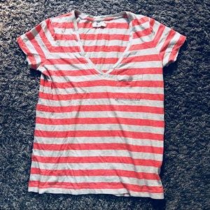 Madewell Orange and Tan Short Sleeve T-shirt